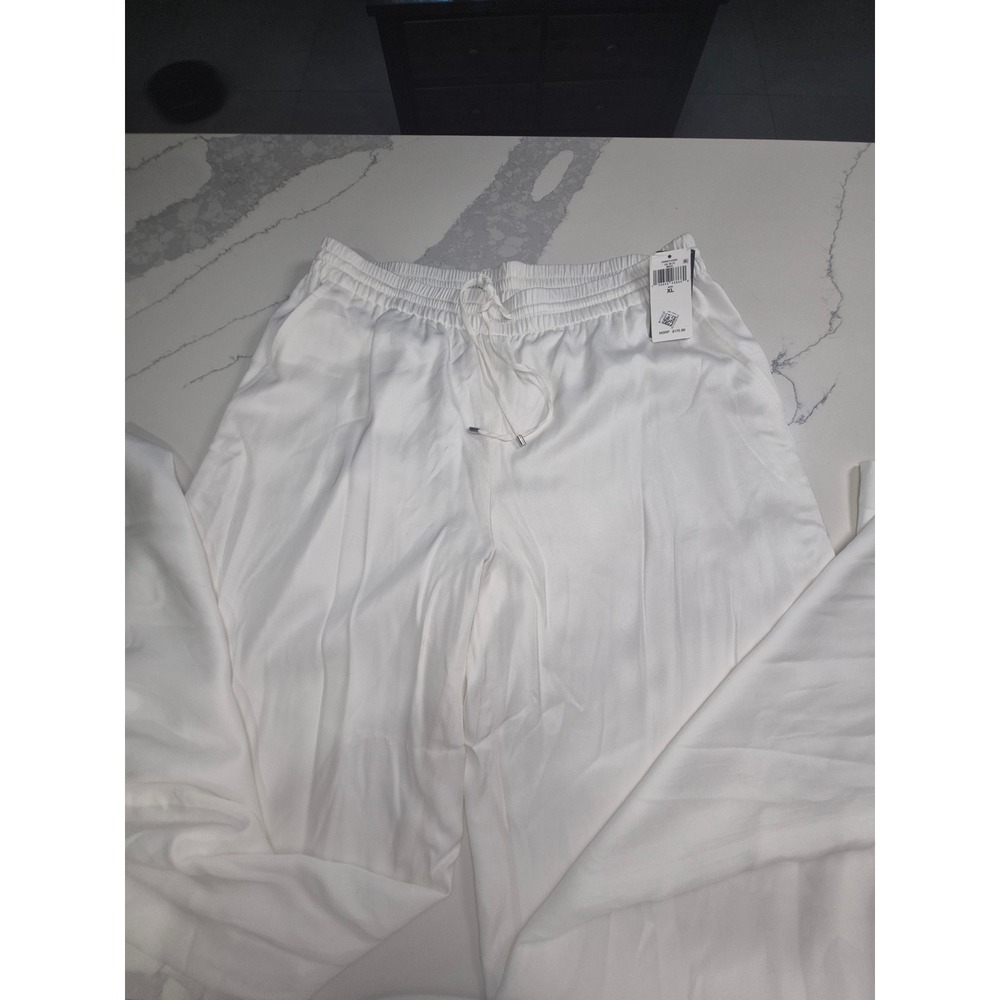 Lauren Ralph Lauren Womens White Wide Leg Drawstring Pants XL NWT $175